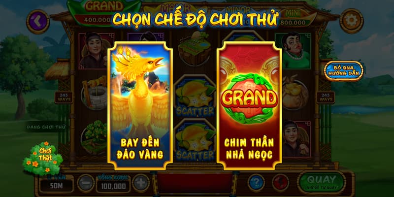 Hướng dẫn cách chơi nổ hũ Ăn Khế Trả Vàng