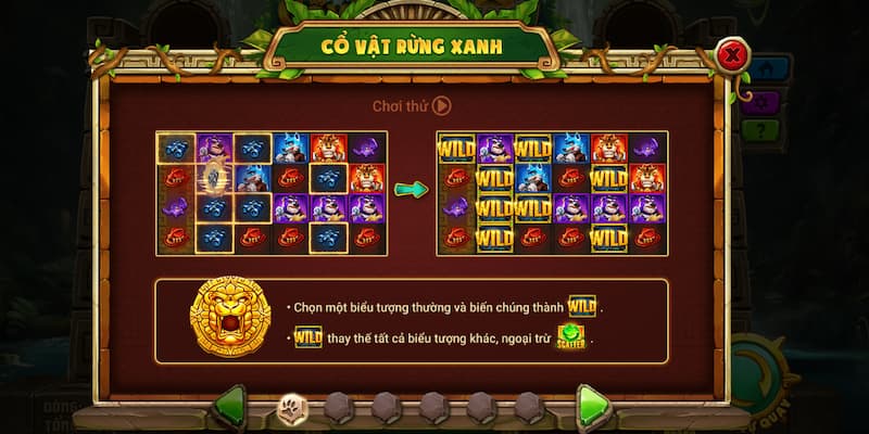 Cách chơi Nổ hũ Cổ Vật Rừng Xanh hiệu quả